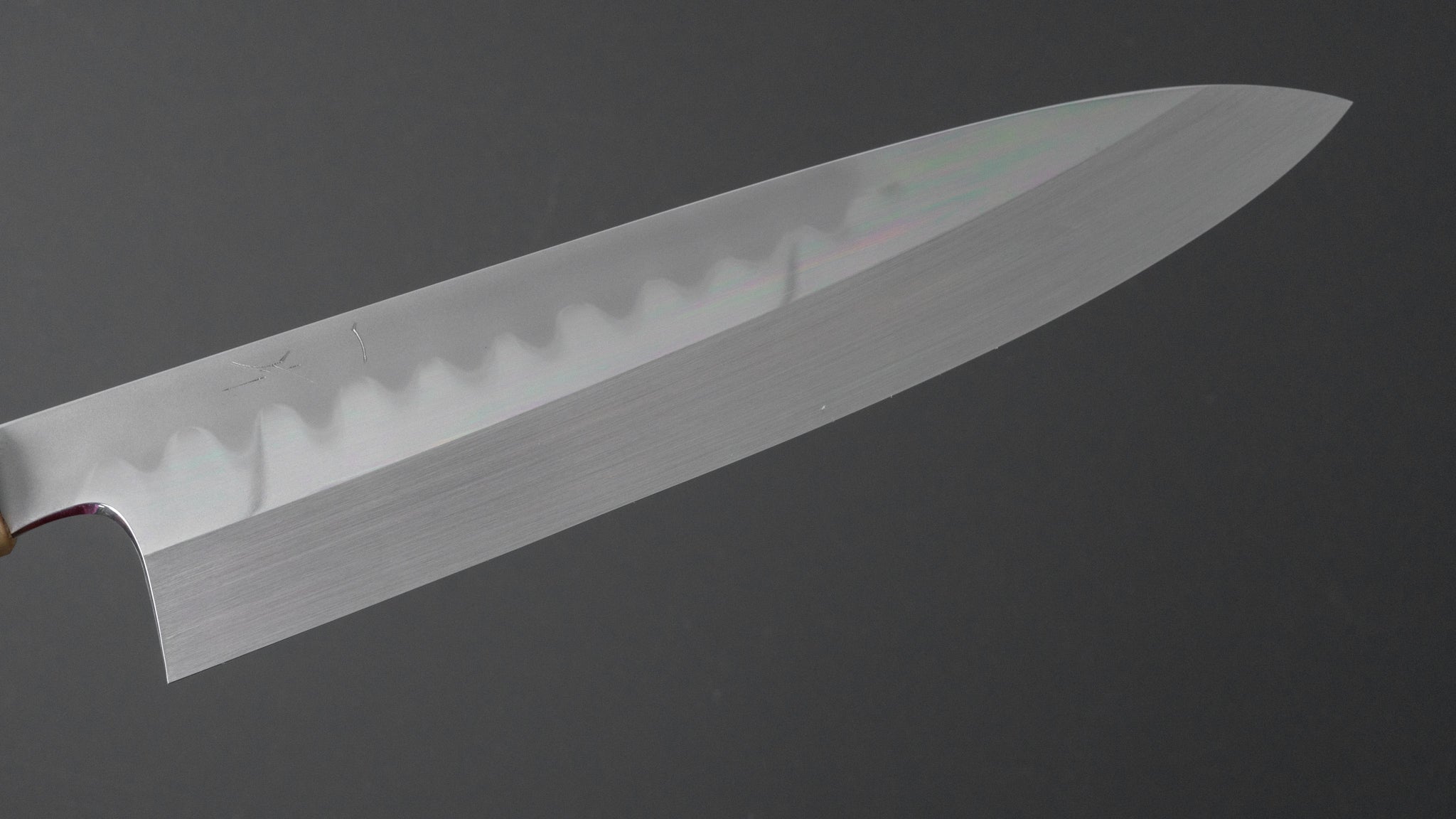 Hitohira Togashi Kyuzo White #1 Hakumon Mizu Honyaki Gyuto 240mm Japanese Chef Knife with Kurokaki Persimmon Handle (#022) - Premium Saya Included - Perfect for Sushi, Sashimi & Meat Cutting