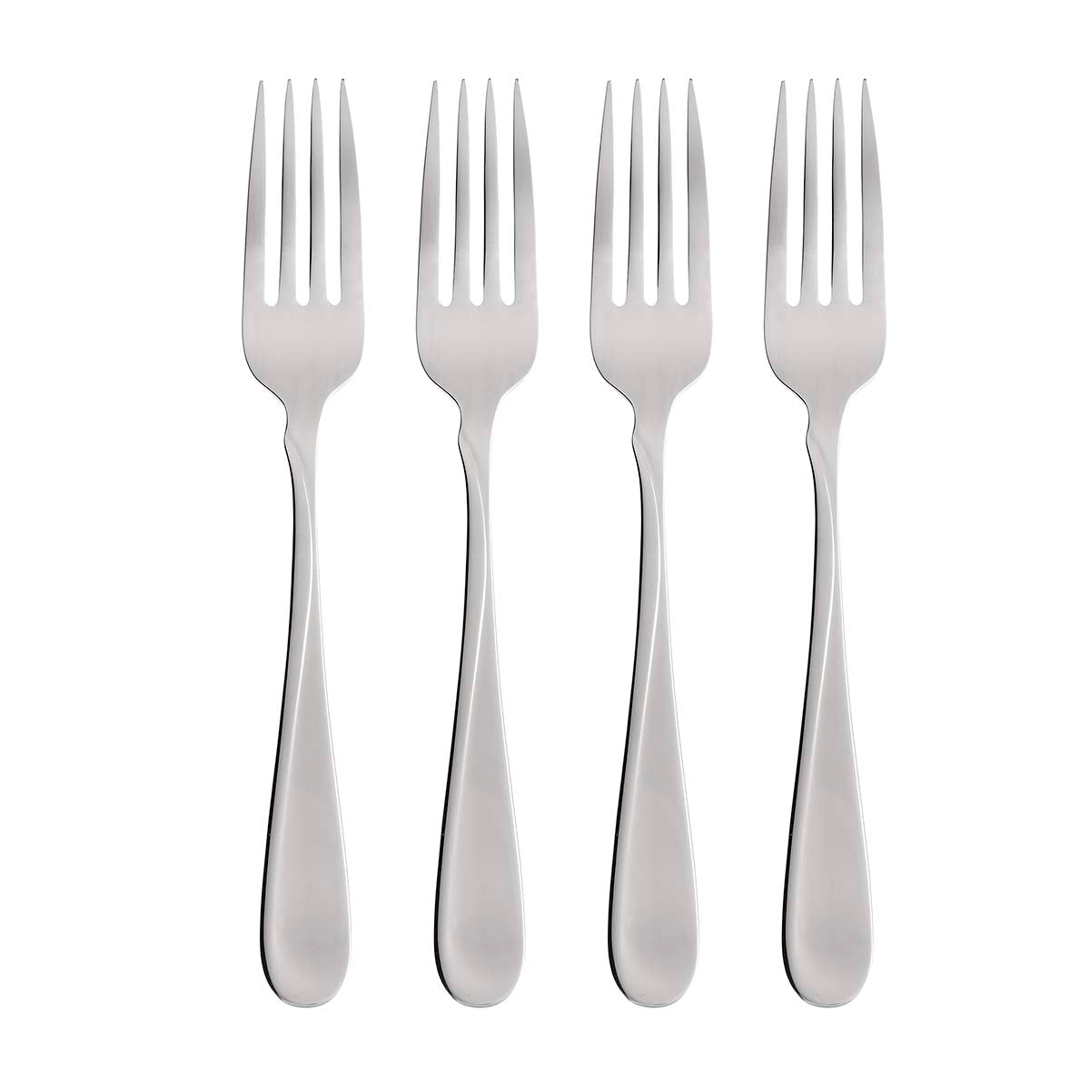 Premium Stainless Steel Flight Dinner Fork Set of 4 - Elegant Cutlery for Airplane Meals, Travel Dining & Picnics