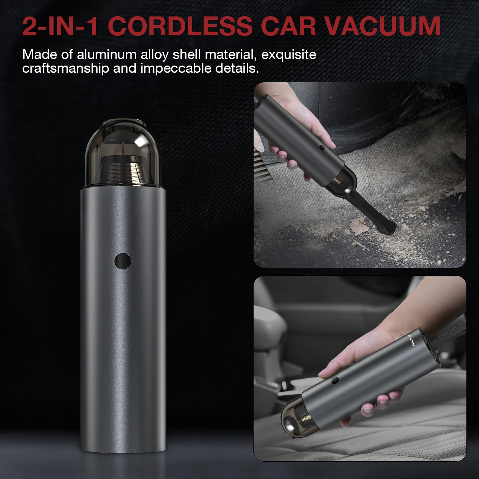 NEXPOW 10000PA High Power Handheld Car Vacuum Cleaner with Detachable Power Bank - Cordless Portable Vacuum with USB Charging for Car, Home & Office - Perfect for Quick Car Cleaning, Pet Hair Removal & Small Space Maintenance