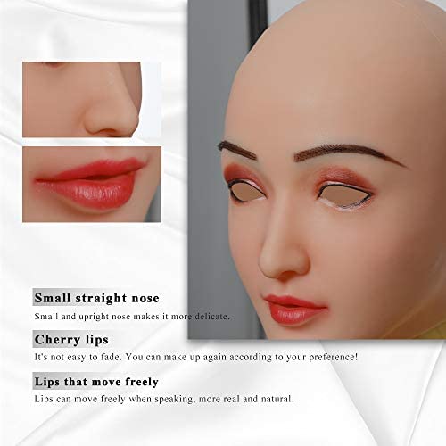 SUAISKR Emily Style Silicone Female Mask - Realistic Crossdresser MTF Transformation for Cosplay & Transgender Makeup - Perfect for Halloween, Drag Shows, and Gender Expression Events