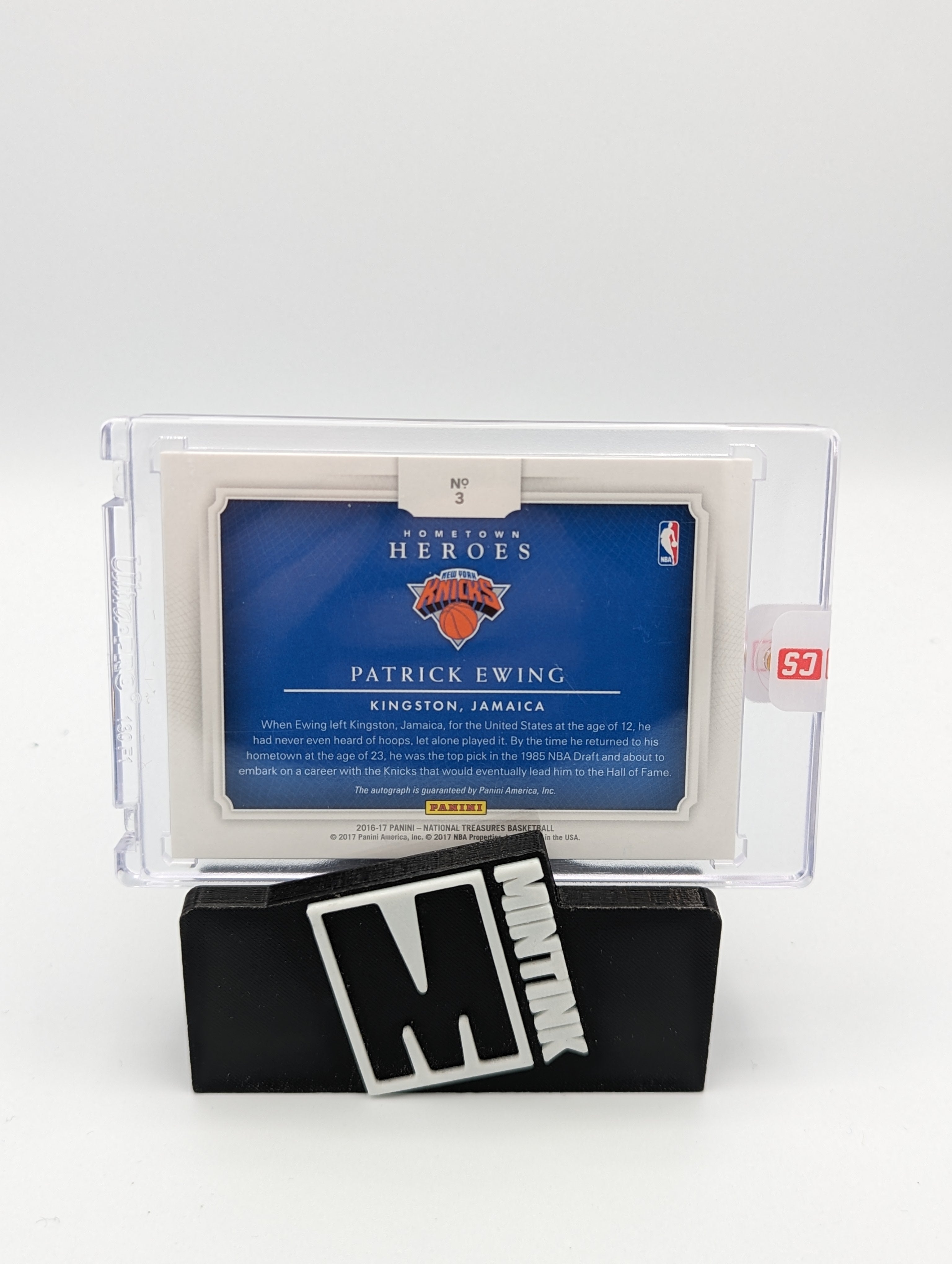 2016-17 Panini National Treasures Hometown Heroes Patrick Ewing Autographed Basketball Card 16/25 #3 - Rare Collectible for NBA Fans & Sports Memorabilia Enthusiasts