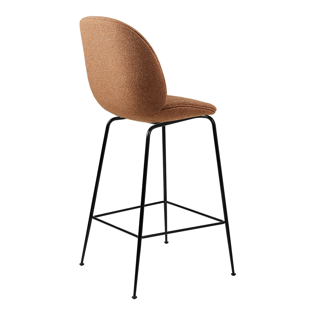 Beetle Counter Chair - Fully Upholstered Bar Stool with Back Support | Modern Kitchen Island & Breakfast Nook Seating for Home & Cafe