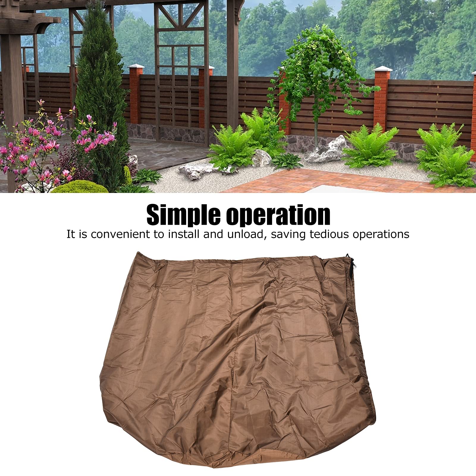 Waterproof Sunproof Outdoor Patio Heater Cover - Dustproof Garden Heater Protector for Courtyard, Terrace & Backyard (Coffee Brown) - Perfect for Winter Storage & All-Weather Protection