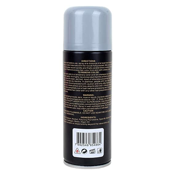 Huda Professional Silver Hair Spray with Botox, Argan Oil, Keratin & Collagen - 125ml Hair Treatment for Shine & Repair - Easy Spray & Wash Out - Perfect for Salon Styling & Home Hair Care