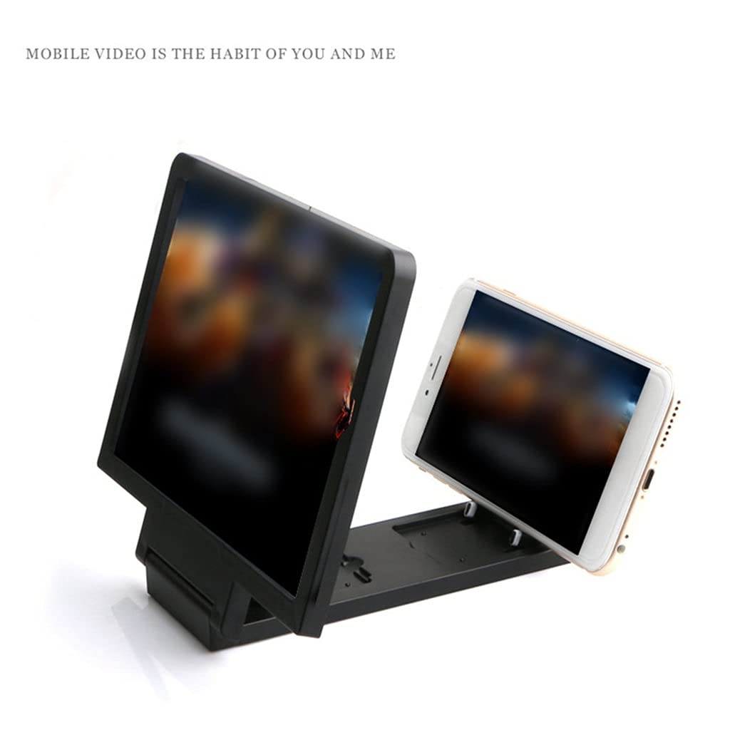 3D Mobile Phone Screen Magnifier - HD Video Magnifying Glass for Smartphones | Perfect for Movie Watching, Gaming & Reading | Universal Phone Holder Included