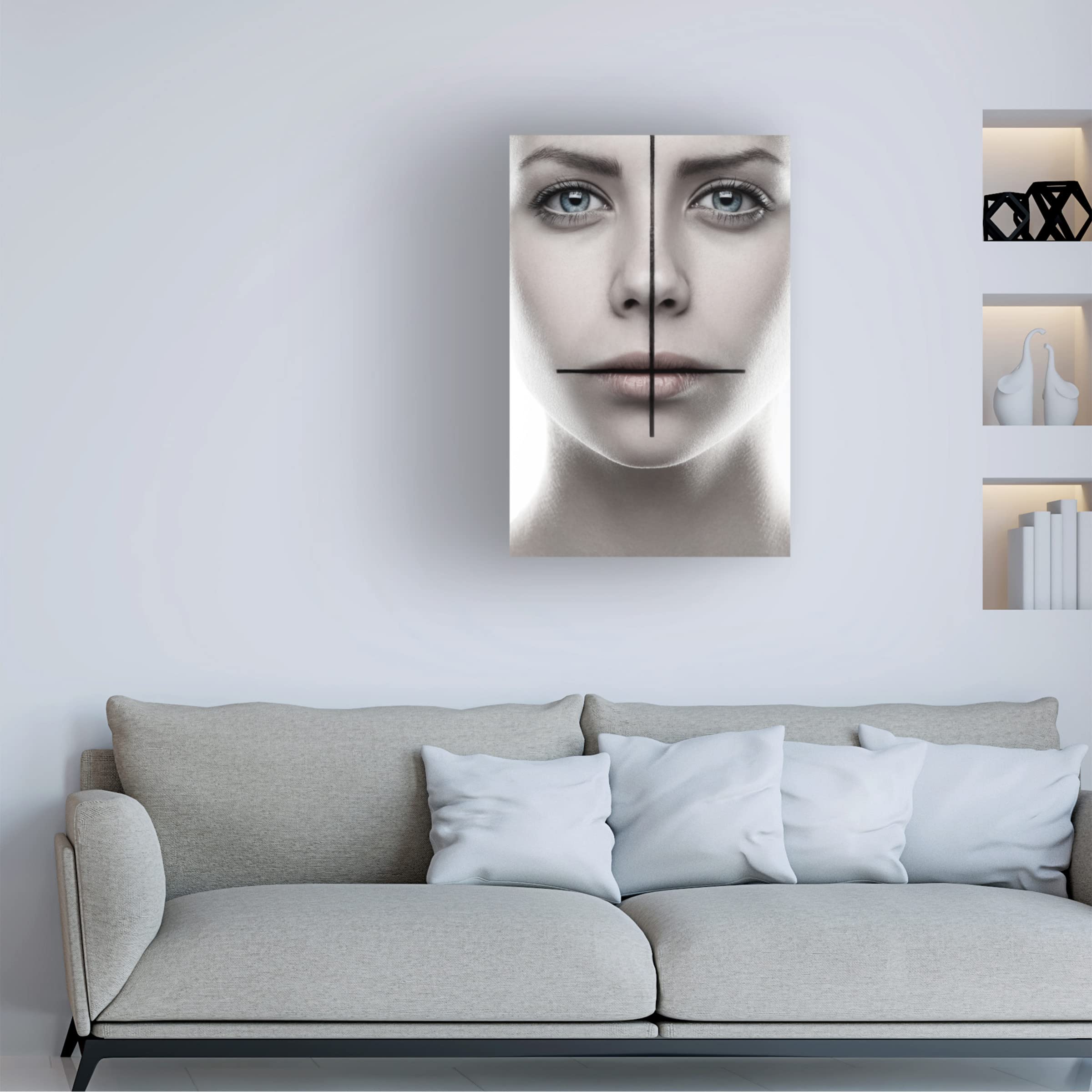 Trademark Fine Art 'Mark' Canvas Art by Alex Malikov - Modern Abstract Wall Decor for Living Room, Bedroom & Office