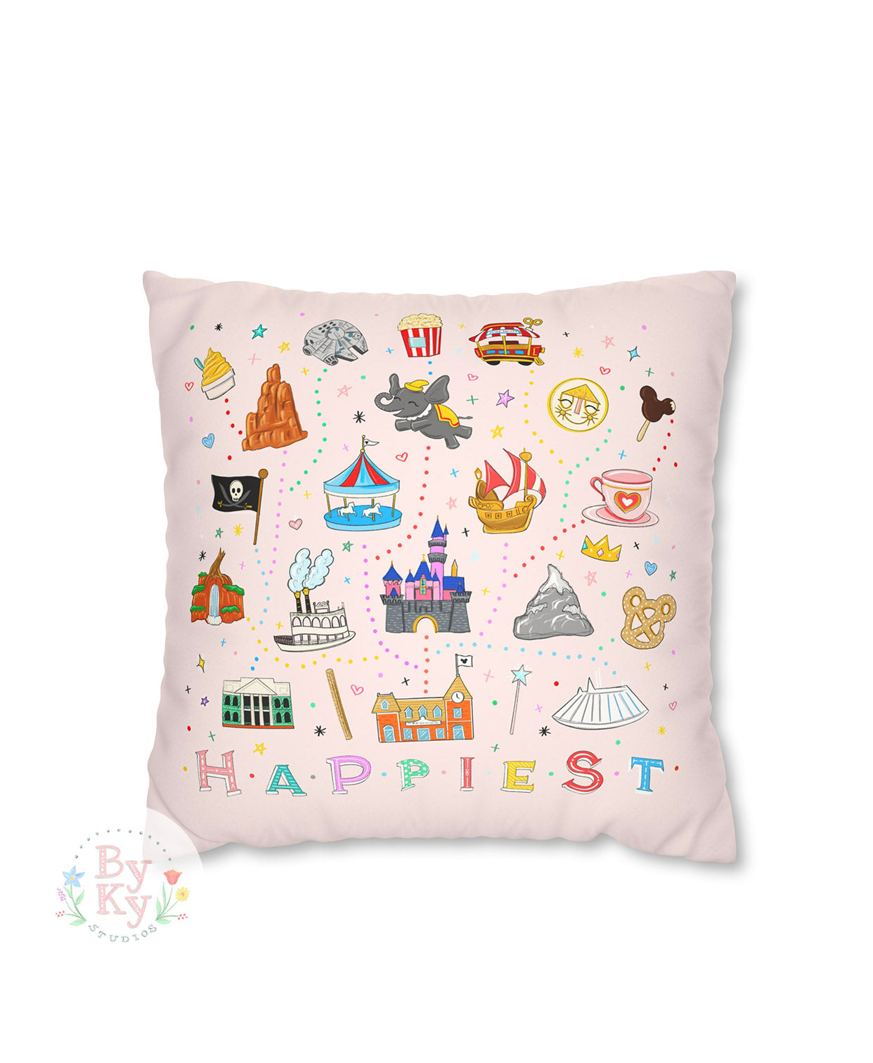 Cozy Happiest Throw Pillow - Soft & Fluffy Decorative Cushion for Sofa, Bed, or Chair - Perfect for Living Room, Bedroom & Home Decor