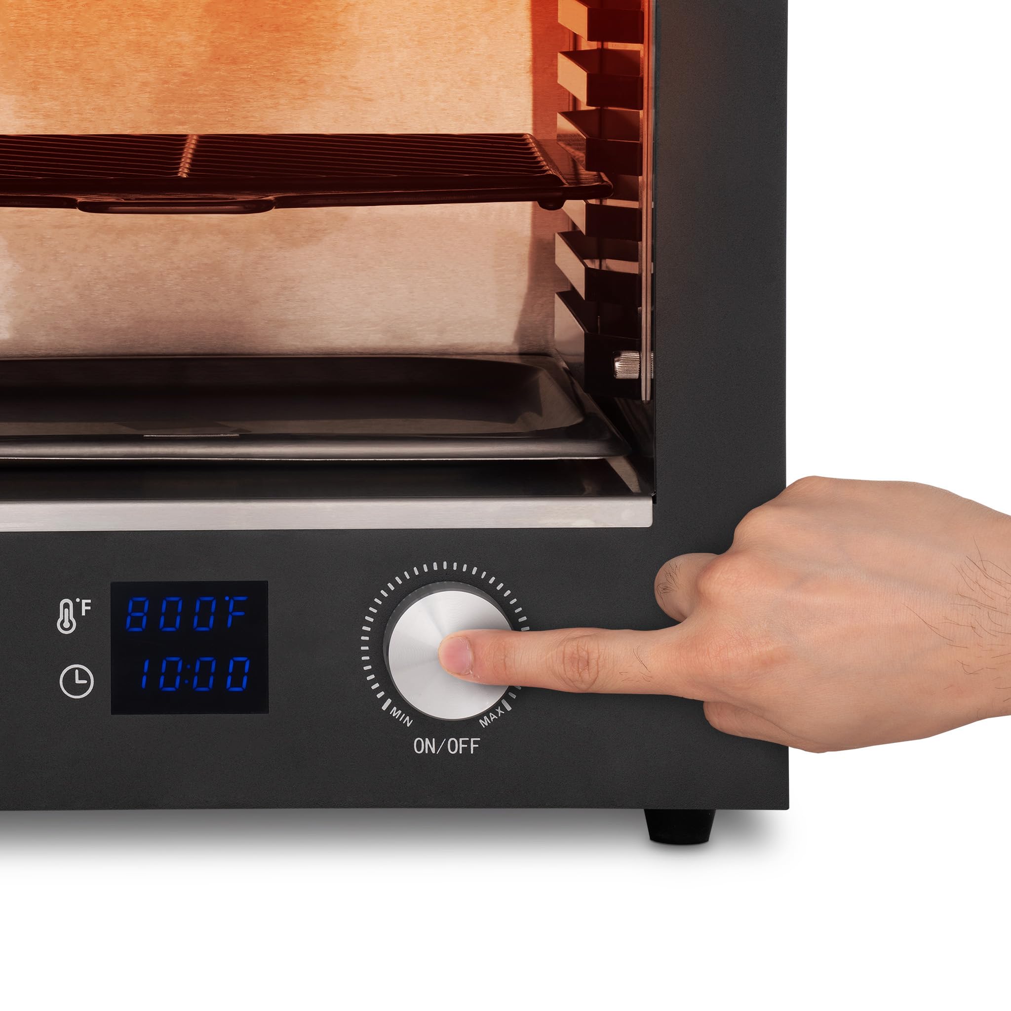 Luma Electric Steak Grill - Smokeless Indoor Countertop Infrared Grill with Griddle, Heats to 1450°F for BBQ, Grilling, Toasting & Broiling - Perfect for Chicken, Beef, Pork & Vegetables - Ideal for Kitchen, Camping & Small Space Cooking