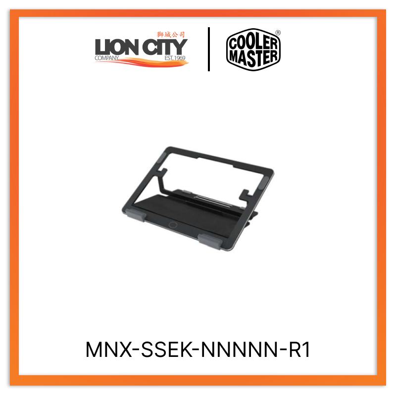 Cooler Master MNX SSEK NNNNN R1 CM Ergostand Air Slim Laptop Stand - Adjustable Height, Portable & Lightweight Notebook Cooling Stand for MacBook, Dell, HP (Black) - Perfect for Office, Home & Travel Use