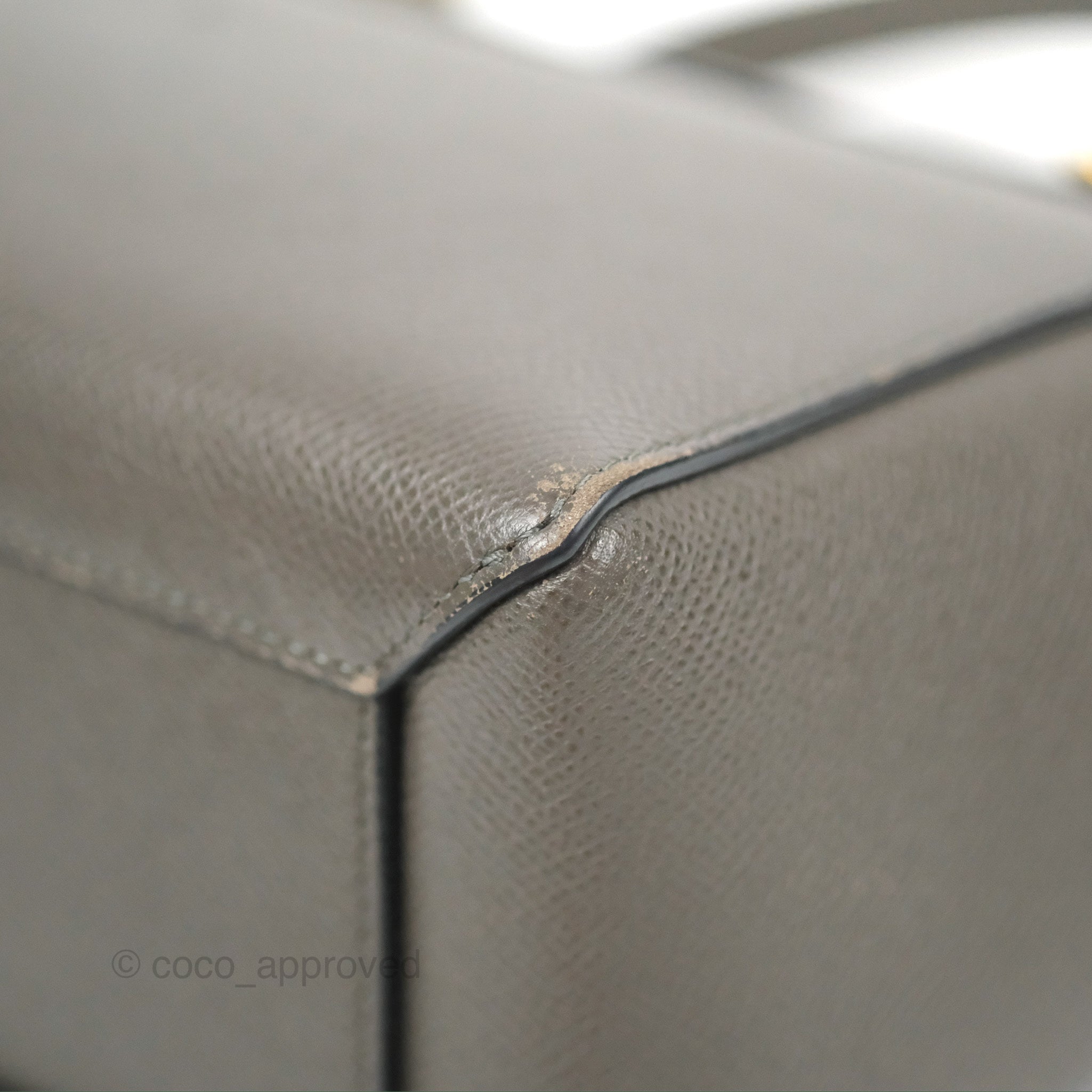 Celine Nano Belt Bag in Grey Grained Calfskin with Gold Hardware - Luxury Crossbody Bag for Women, Perfect for Work, Travel & Everyday Use
