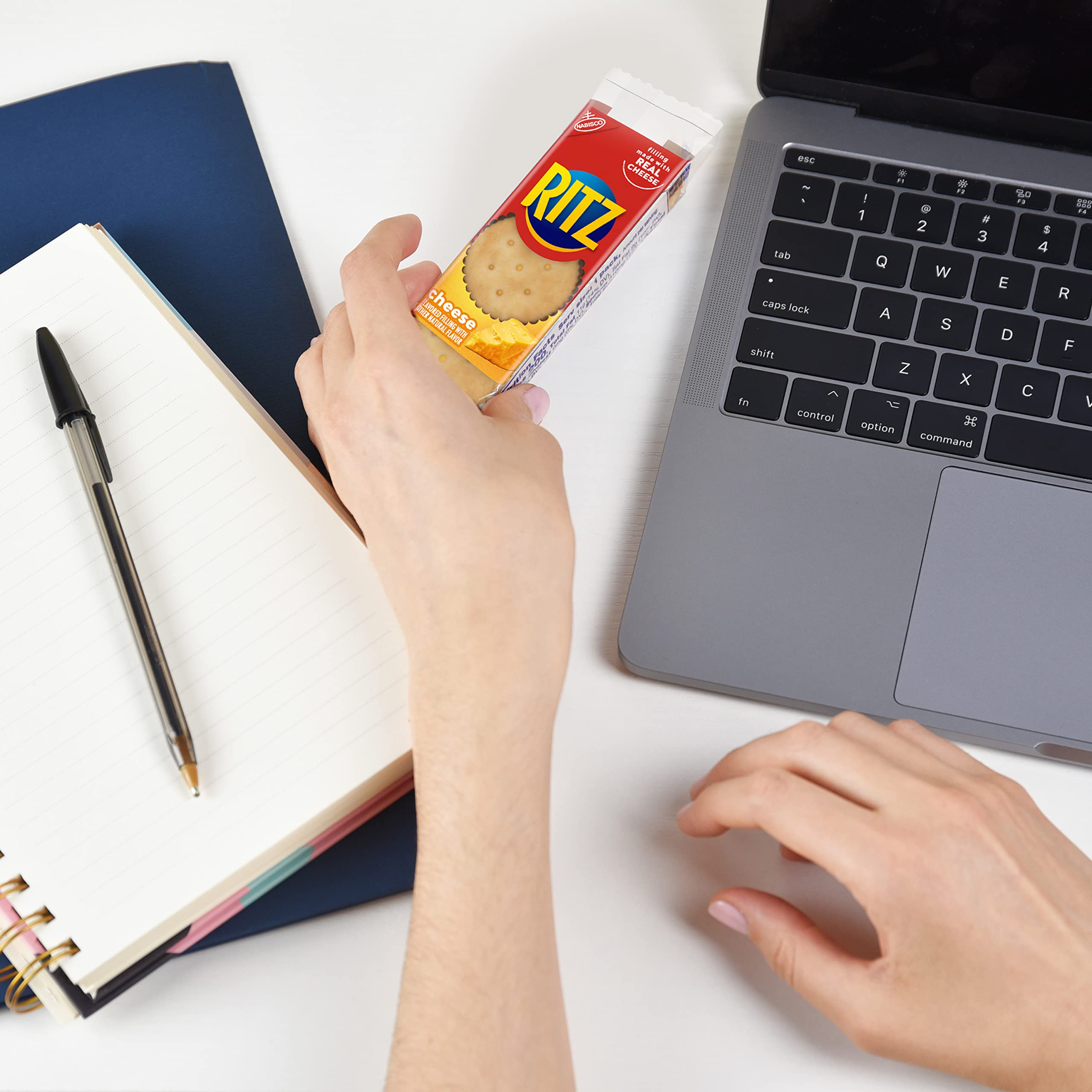 RITZ Cheese Sandwich Crackers - 112 Individually Wrapped Snack Packs (14 Boxes, 6 Crackers Each) - Perfect for School Lunches, Office Snacks & On-the-Go Treats
