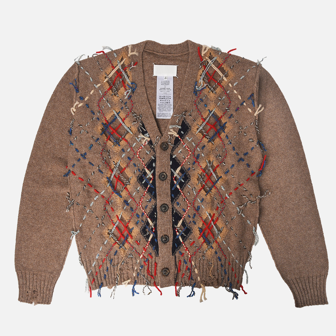 Argyle Cut Out Cardigan for Women - Soft Knit Sweater in Walnut Brown - Perfect for Fall Layering & Casual Outfits