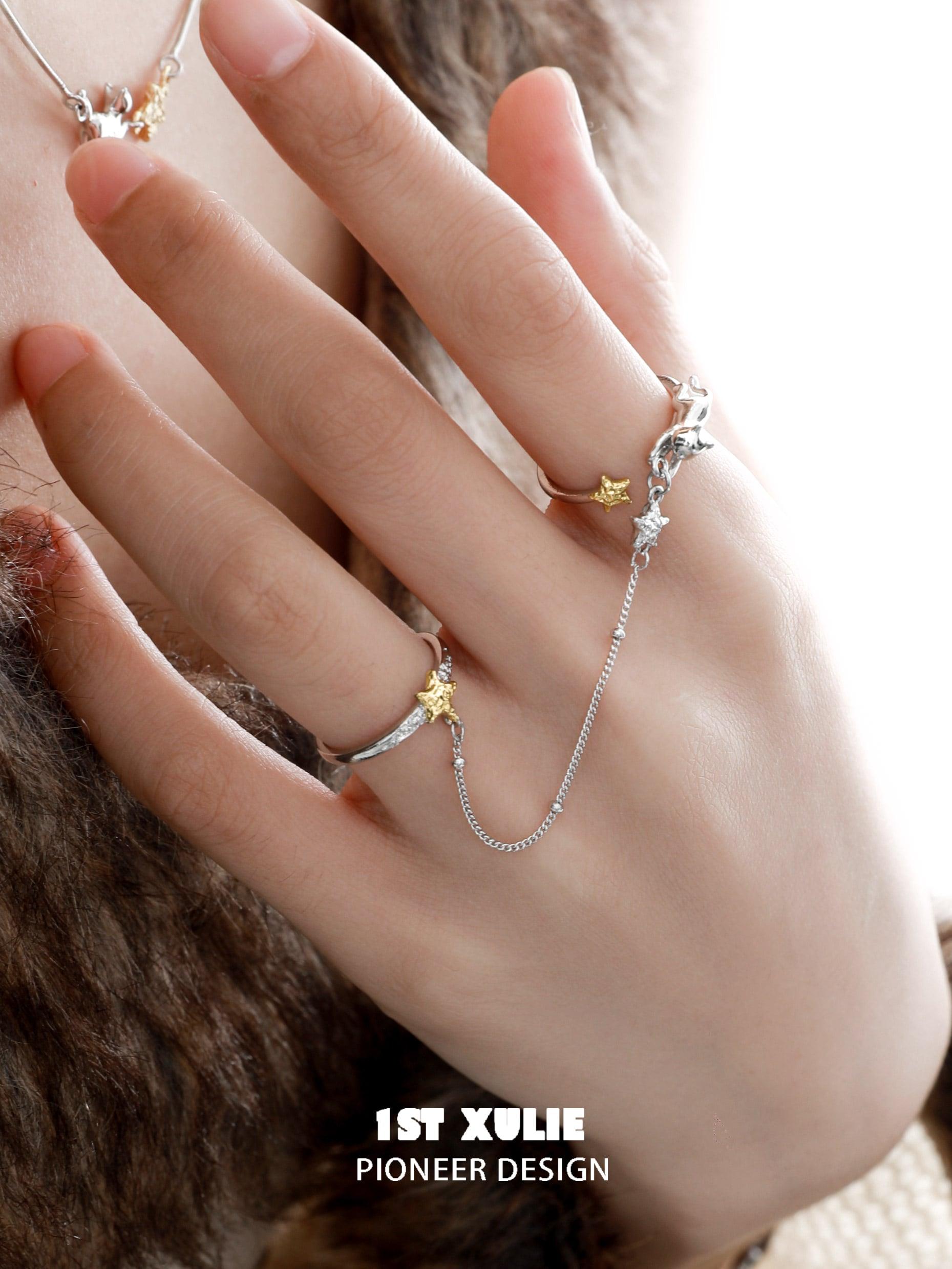 CAT'S GAZE S925 Sterling Silver Cat Ring - Elegant Stackable Dainty Jewelry for Women, Perfect for Everyday Wear, Gifts & Special Occasions