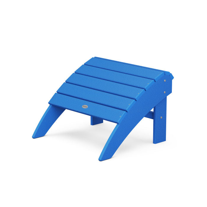POLYWOOD Vineyard Curveback Adirondack Ottoman - Outdoor Patio Furniture, Weather-Resistant Poly Lumber, Perfect for Garden, Poolside & Backyard Relaxation