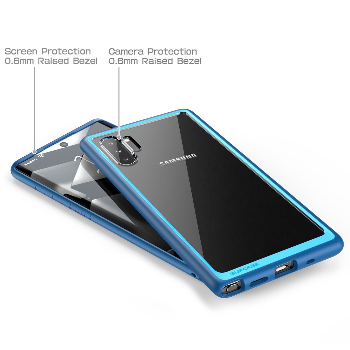 Samsung Galaxy Note 10 Clear Protective Case - Navy Blue Unicorn Beetle Style Slim Fit Cover | Perfect for Everyday Use, Office Work & Travel Protection