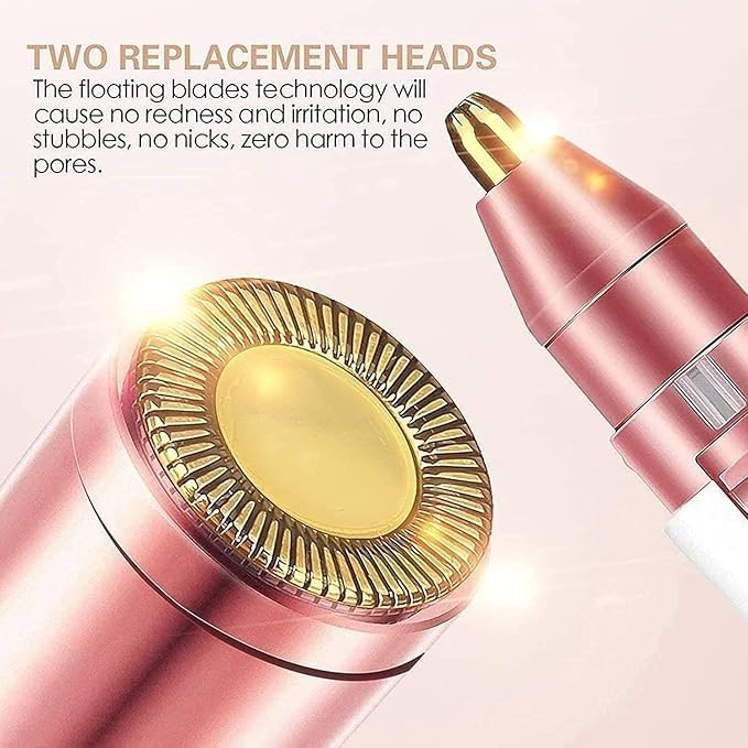 Professional Painless Nose & Ear Hair Trimmer for Men & Women - 2-in-1 Waterproof USB Rechargeable Trimmer with Dual Edge Blades - Perfect for Travel, Grooming & Personal Care