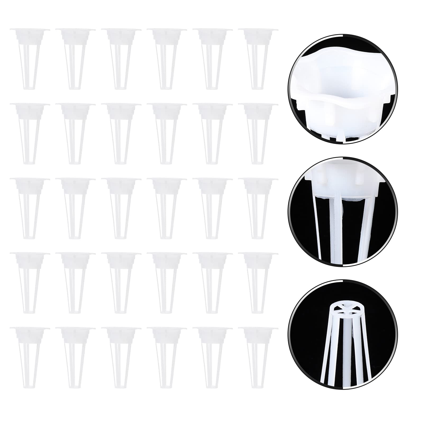 50pcs Hydroponic Plant Baskets - Plastic Soilless Planting Cups for Seed Germination & Plant Growth | Garden Accessories for Indoor/Outdoor Hydroponics, Herb Gardens & Vegetable Cultivation