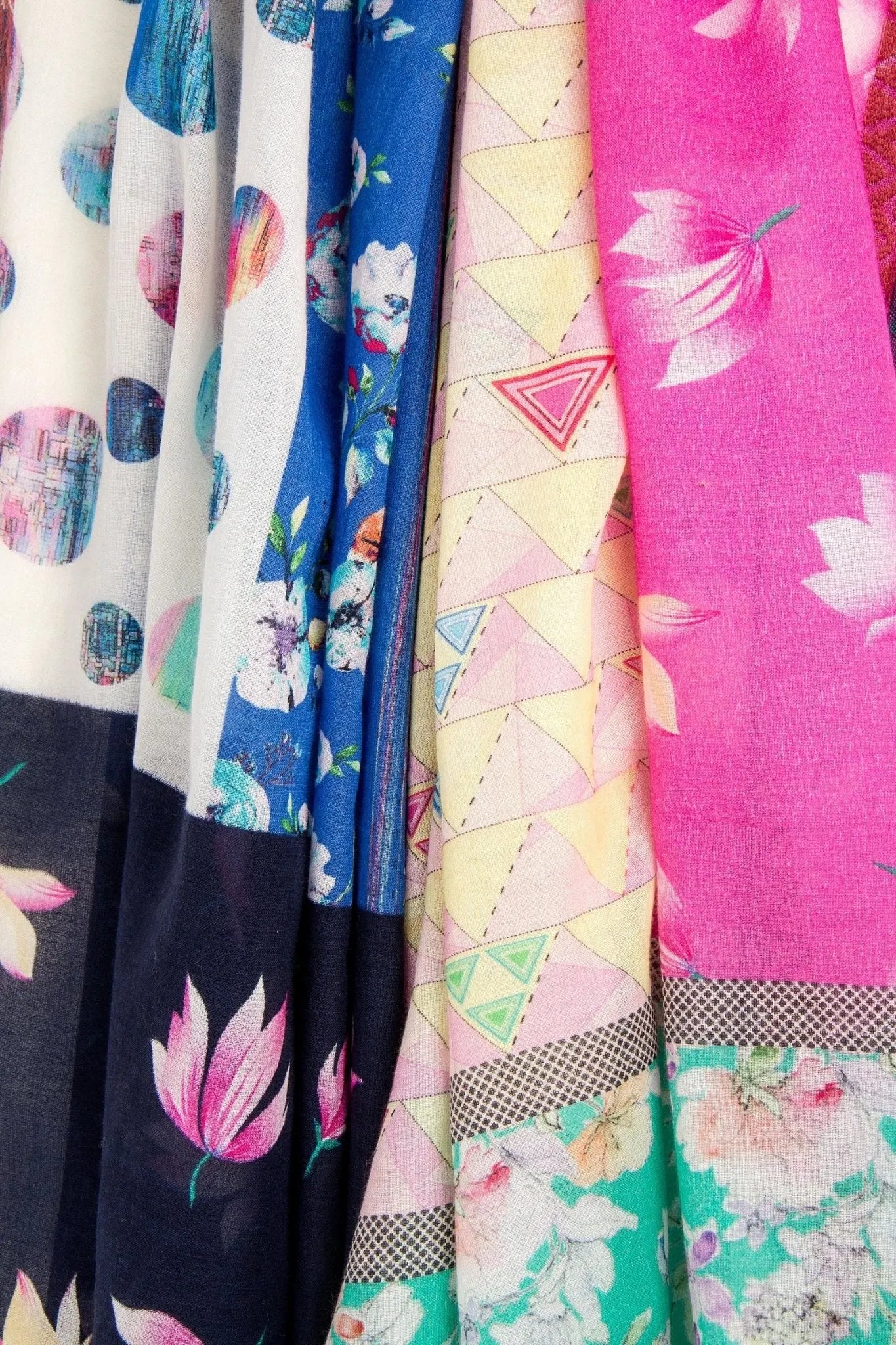 Stylish Multi-Pattern Floral Scarf for Women - Lightweight Fashion Accessory for Spring, Summer & Fall - Perfect for Outfits, Gifts & Travel
