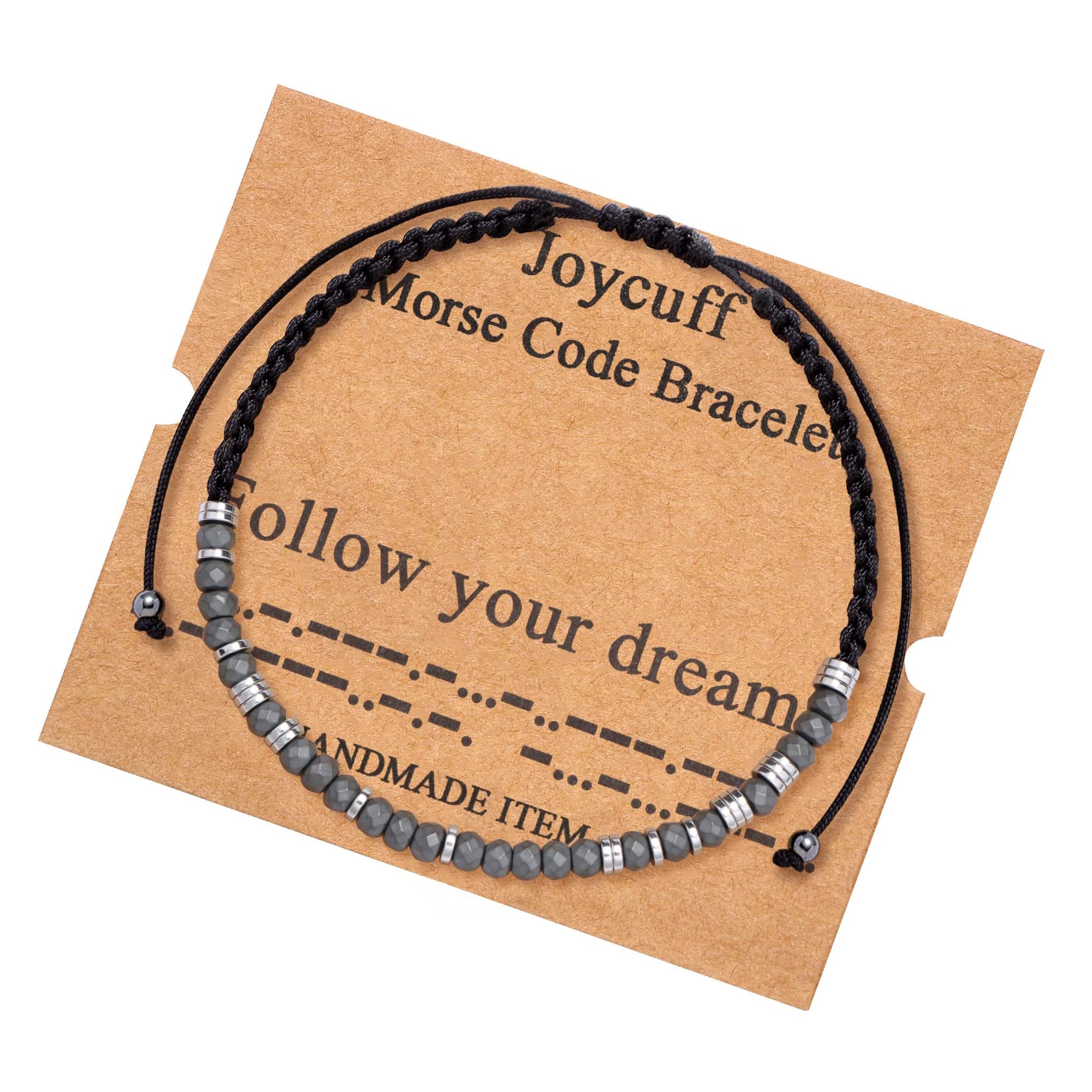 Inspirational Morse Code Bracelets for Men & Women - Best Friend, Mother, Daughter, Sister, Aunt, Grandmother Gift - Birthday, Christmas, Mother's Day, Father's Day Jewelry - Adjustable Cord Wrap Memorial Bracelet - Perfect for Daily Wear, Gifting & Special Occasions