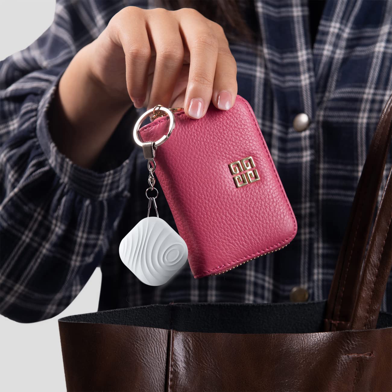 Bluetooth Key Finder & Item Locator - Smart Tracker for Keys, Pets, Wallets, Backpacks & Tablets | Includes Key Chain & Batteries (Gray, 1 Pack) | Never Lose Your Essentials Again at Home or Travel