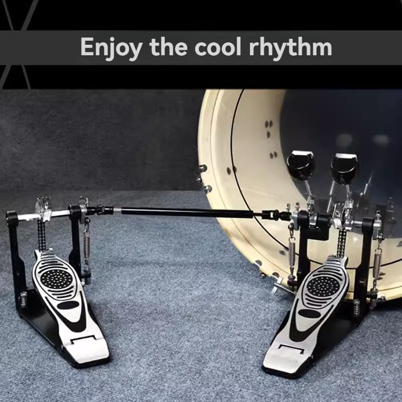 Double Bass Drum Pedal for Drum Set & Electronic Drums - Heavy Duty Dual Chain Drive Pedal with Hammer Action - Perfect for Metal, Rock & Live Performances
