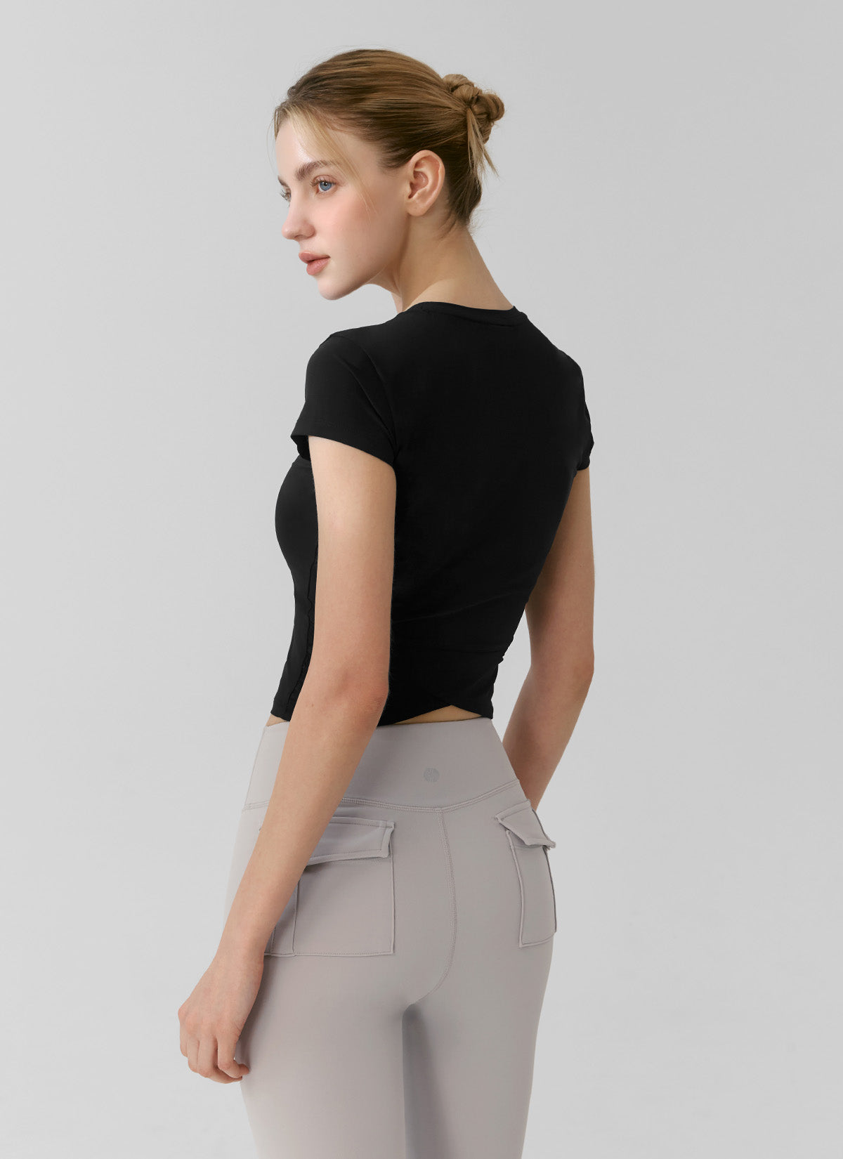 Lightweight Tricot Overlap Short Sleeve Top for Women - Breathable Summer Blouse for Casual Wear, Office & Outdoor Activities