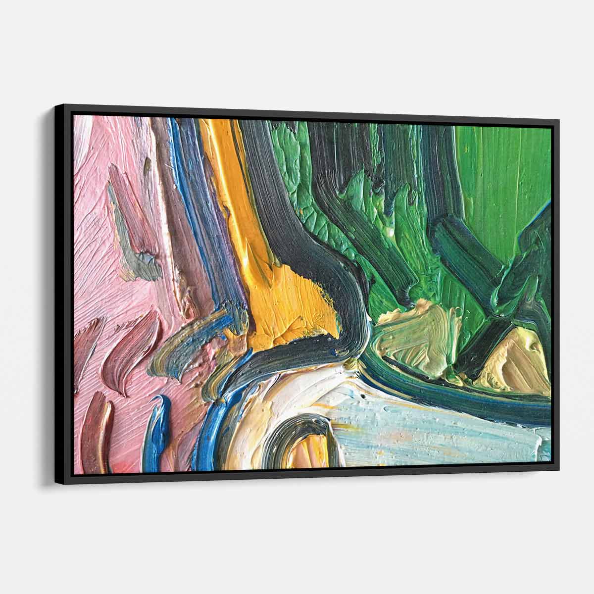 Vibrant Multi-Color Bold Wall Art Canvas Painting - 14x70 Inch Modern Abstract Decor for Living Room, Bedroom & Office