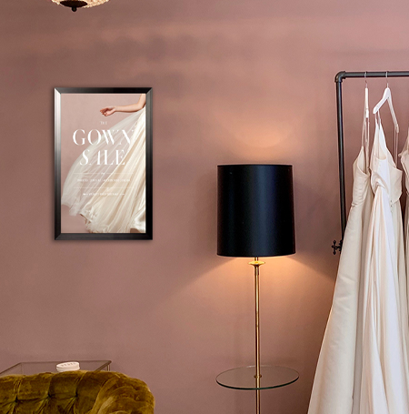 12x20 Poster Frame - Carbon Steel Swing Frame with Clear Glass, Wall Mount Display for Art, Photos & Posters - Perfect for Home, Office & Gallery Decor