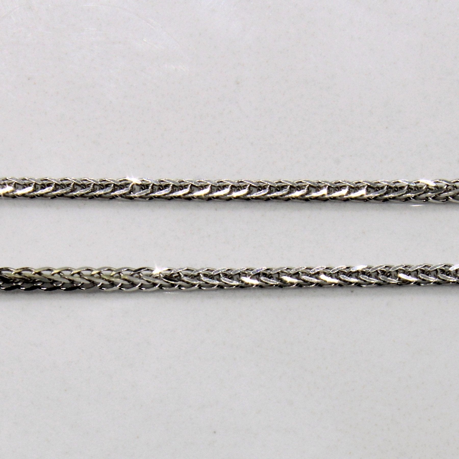 10K White Gold Birdcage Link Chain Necklace - 18 Inch Elegant Jewelry for Women - Perfect for Weddings, Parties & Special Occasions