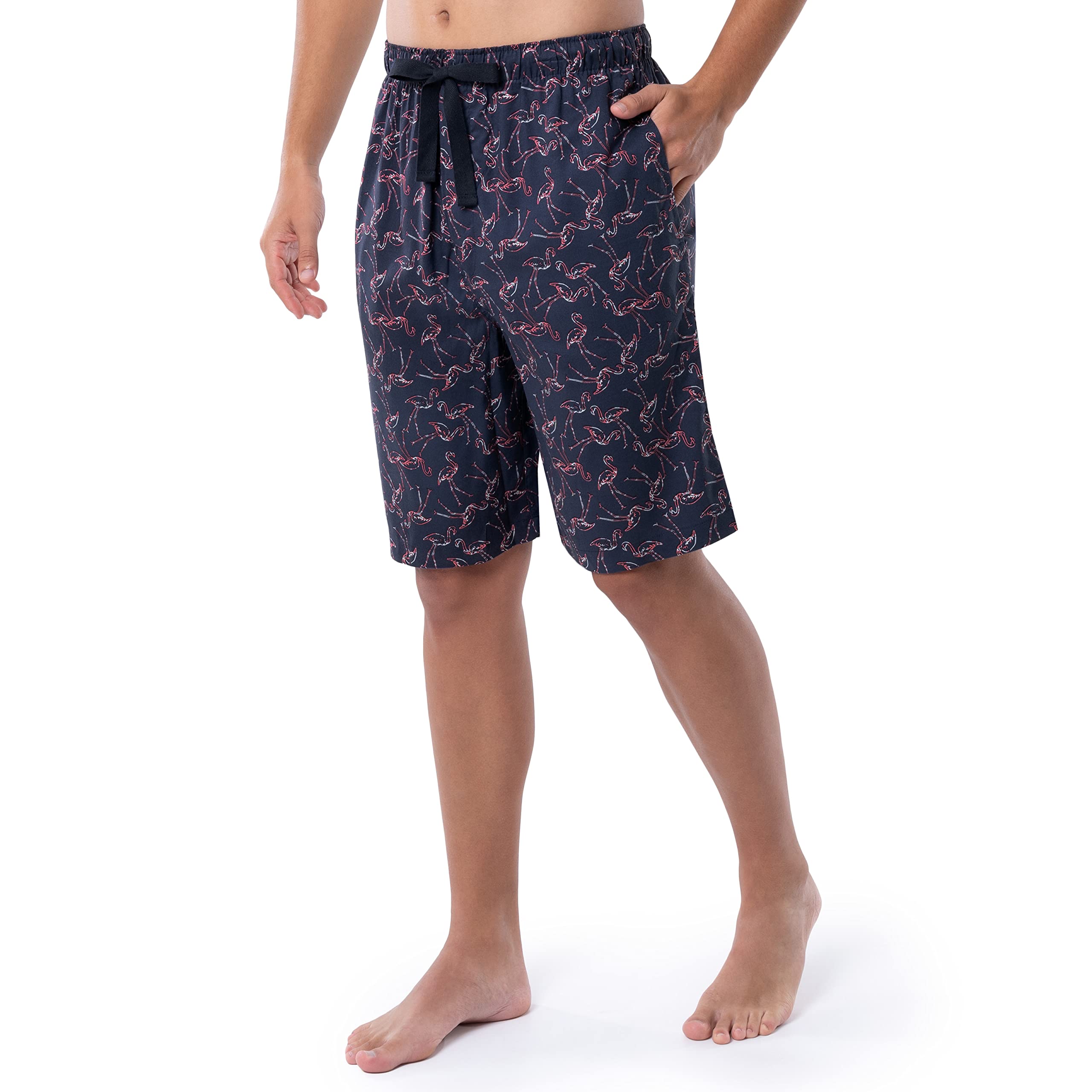 Van Heusen Men's Printed Rayon Sleep Shorts - Soft & Breathable Lounge Pajama Bottoms for Comfortable Nightwear & Relaxing at Home