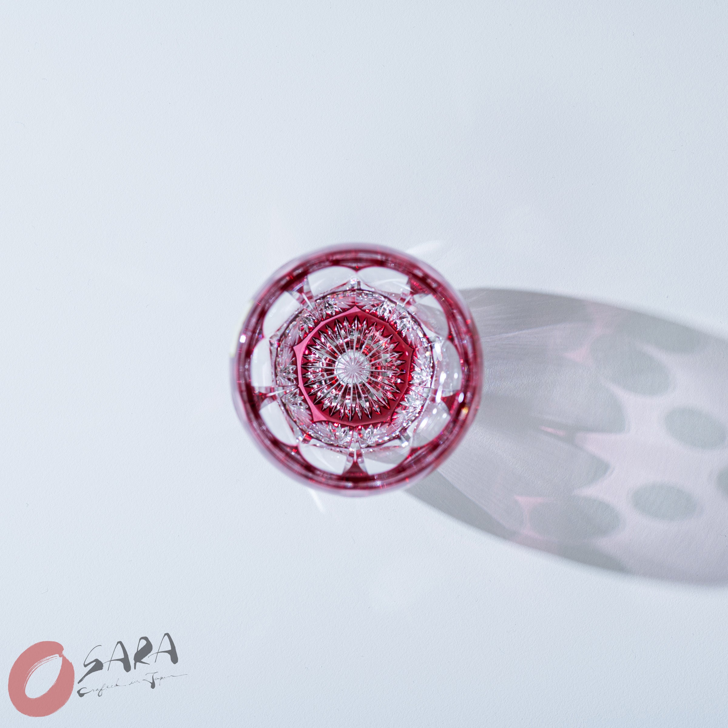 Premium KAGAMI Crystal Sake Glass Set - Cherry Blossom Design - Elegant Japanese Drinking Cups for Sake, Wine & Cocktails - Perfect for Dinner Parties, Gift Giving & Home Bar Decor