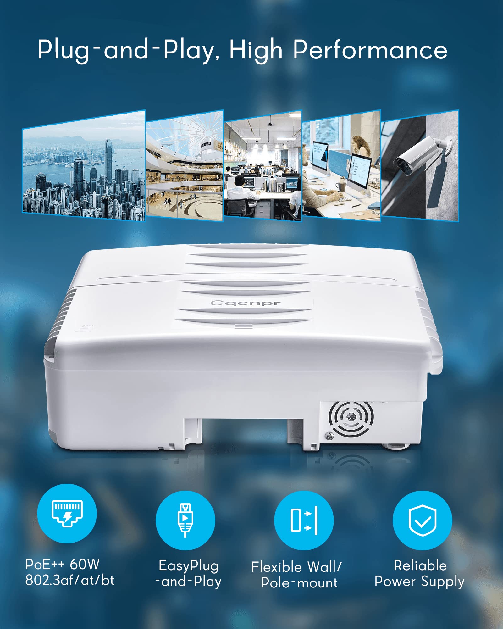 8 Port Gigabit PoE Switch with 120W Power - IEEE 802.3af/at/bt Compliant - Fanless Unmanaged Network Switch for Outdoor Security Cameras, IP Phones & Wireless Access Points - Plug & Play Installation for Home & Office Networks