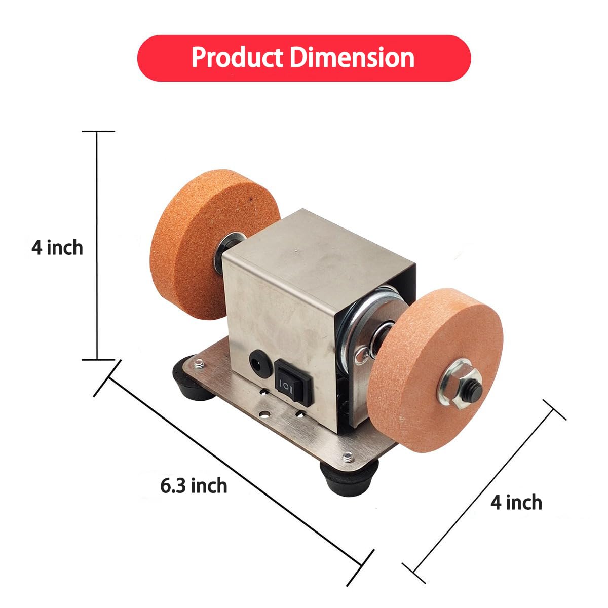 4 Inch Bench Grinder 6000 RPM High-Speed Grinding Tool - Double Sander & Drill Chuck Set for Metalwork, Precision Sharpening, Knife Sharpening, Woodworking & DIY Projects - Perfect for Home Workshops & Professional Use