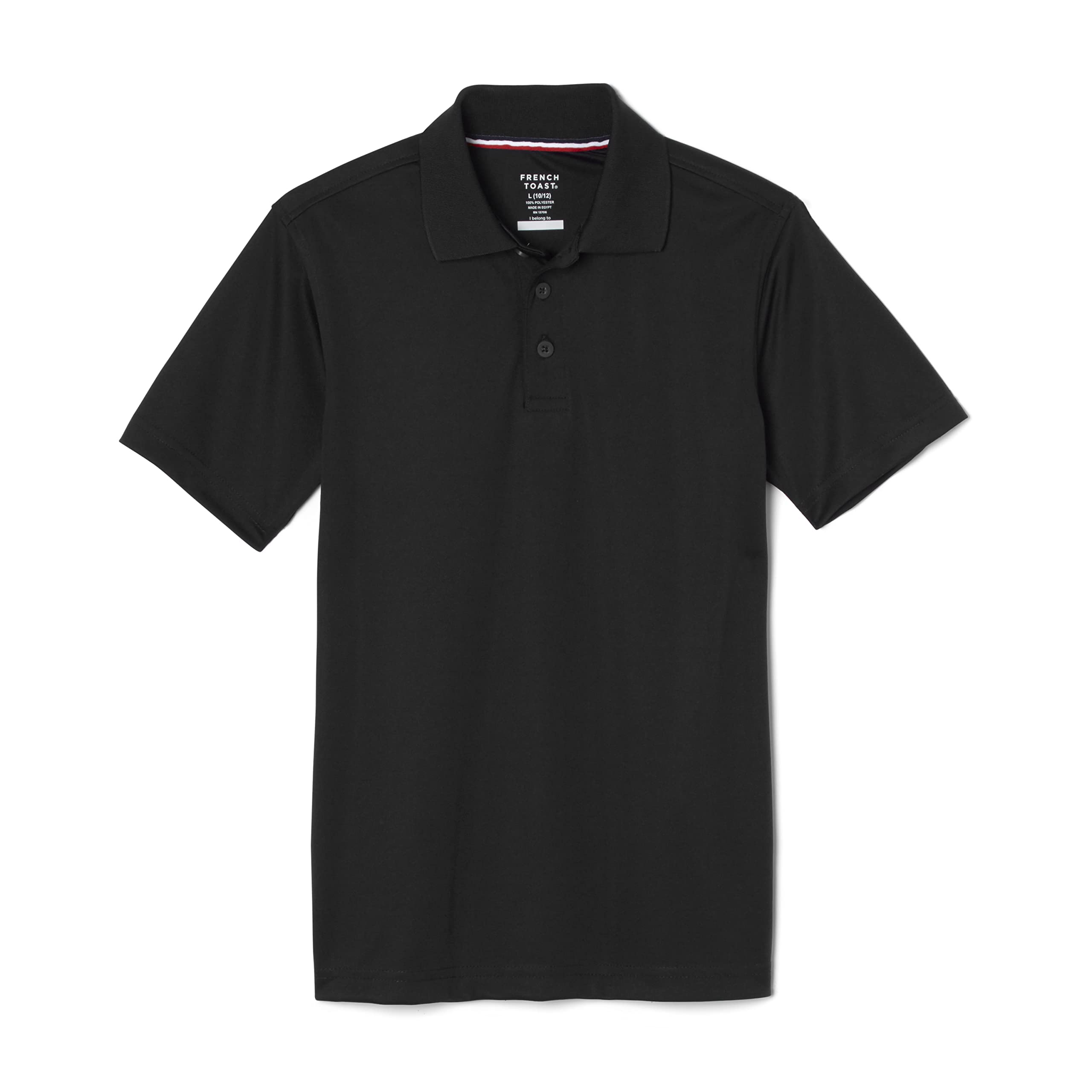 French Toast Boys' Moisture-Wicking Performance Sport Polo Shirt - Breathable Quick-Dry Short Sleeve Athletic Top for Kids' Soccer, Tennis & Outdoor Activities