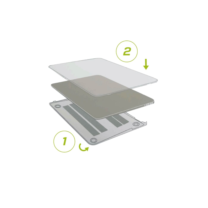 E4U Transparent Protective Case for MacBook Pro 16 Inch - Durable Scratch-Resistant Cover for Work, Travel & Home Use