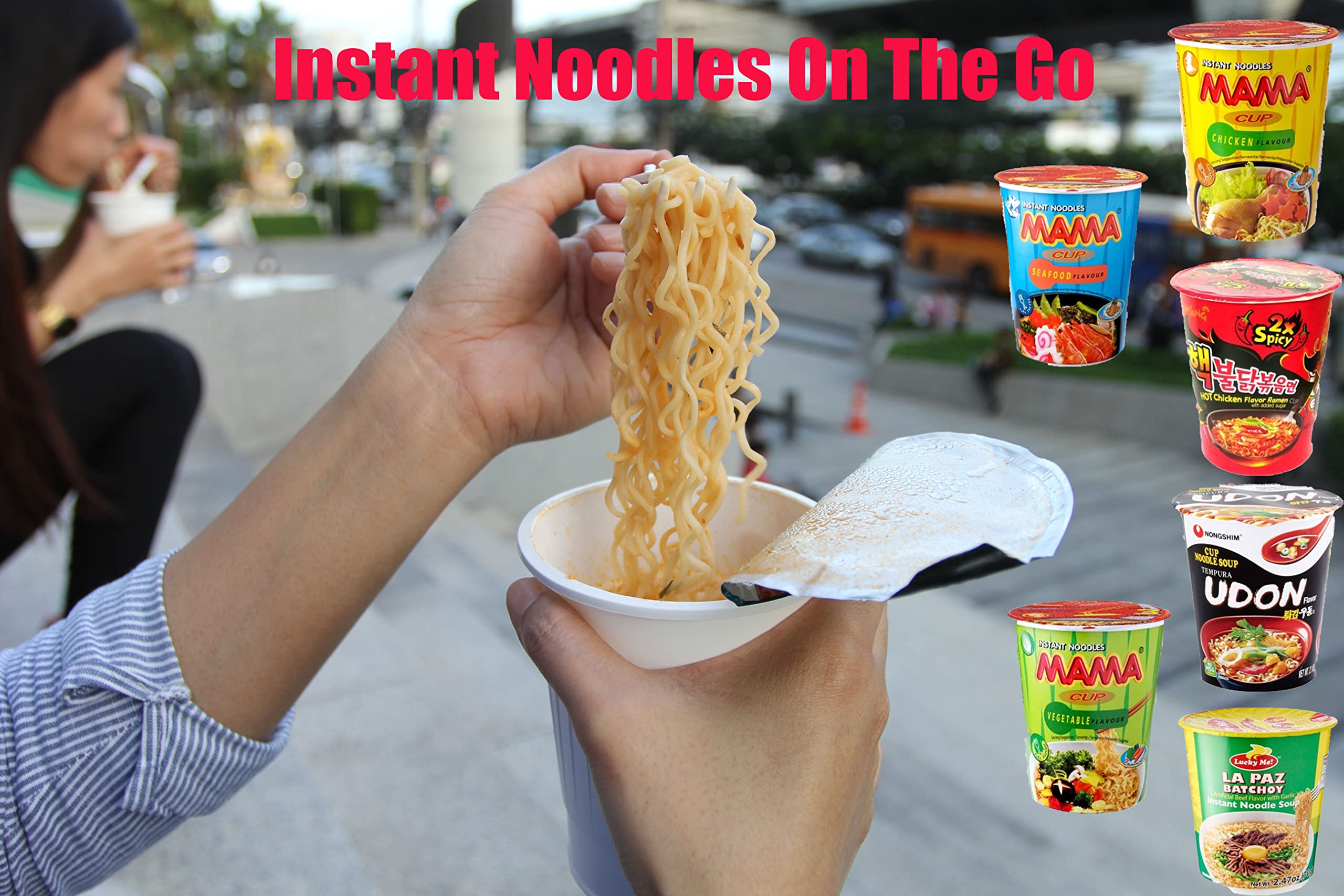 15-Pack International Instant Ramen Noodles Variety Box - Japanese, Filipino, Thai & Vietnamese Flavors with Free Chopsticks & Sticker | Asian Snacks, College Dorm Meals, Office Lunch & Quick Dinner Solution