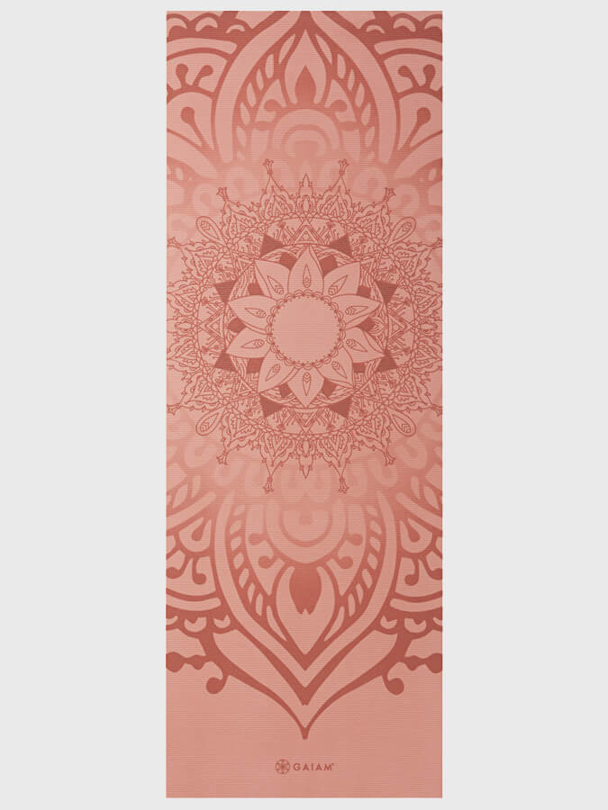 Gaiam Sundial Non-Slip Yoga Mat 5mm Thick - Premium Eco-Friendly Exercise Mat for Yoga, Pilates & Home Workouts - Perfect for Studios, Gyms & Outdoor Use