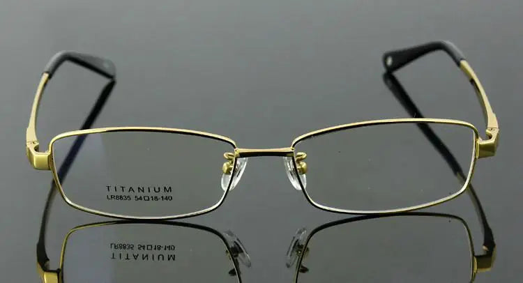 Brightzone Unisex Full Rim Square Titanium Eyeglasses Frame - Lightweight & Durable 71400 for Men & Women | Perfect for Reading, Working & Daily Wear