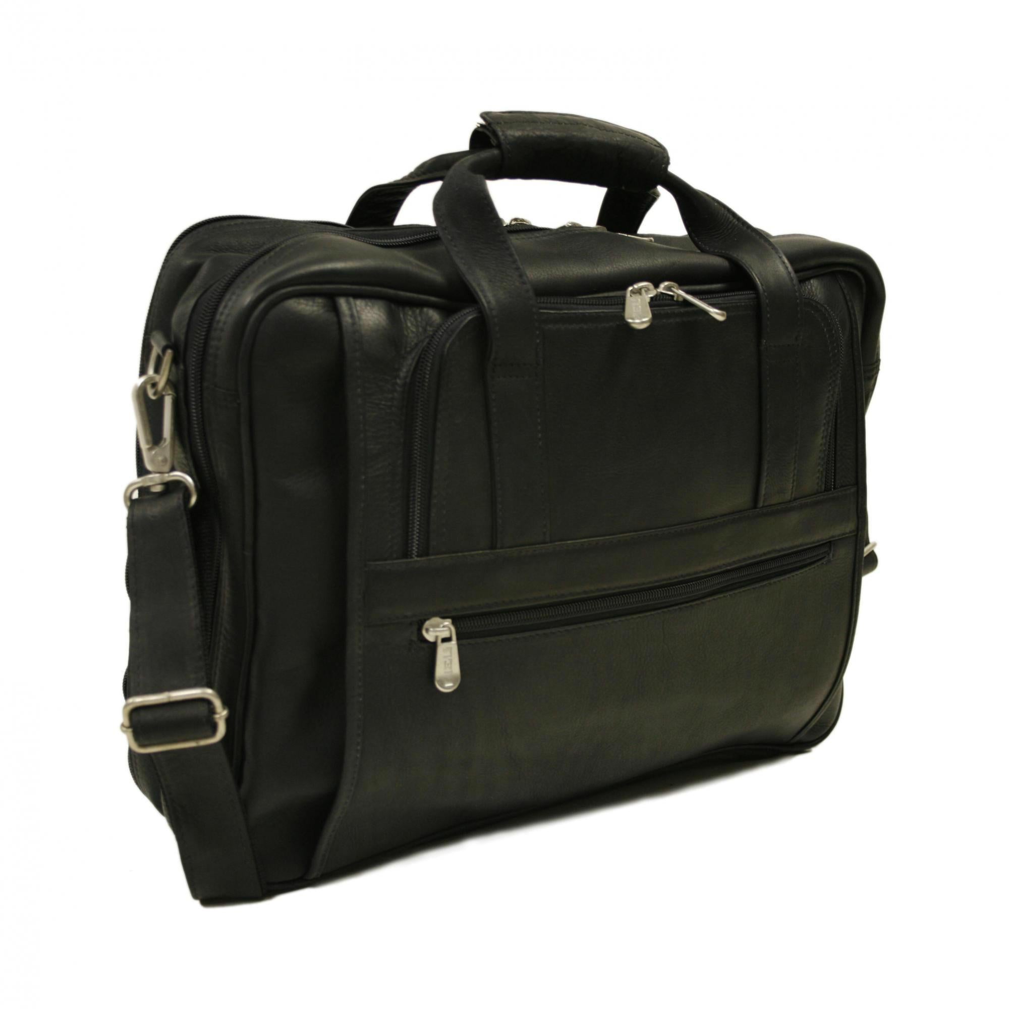 Premium Piel Leather Laptop Bag for Business & Travel - Large & Ultra Compact Design - Durable & Stylish Computer Briefcase for Work, Office & Commuting