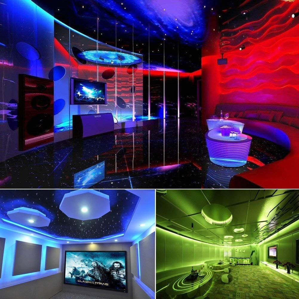 Fengyan RGB LED Strip Lights 16.4ft Waterproof 300 LEDs 5050/3528 12V DC Flexible Light Ribbon for Home Decoration, Landscape Lighting & Outdoor Street Lamps - Perfect for Bedroom, Garden, Patio and Holiday Decor