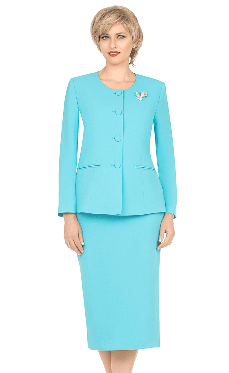 Giovanna Usher Suit S0745 Turquoise - Elegant Formal Wear for Weddings, Prom & Special Occasions