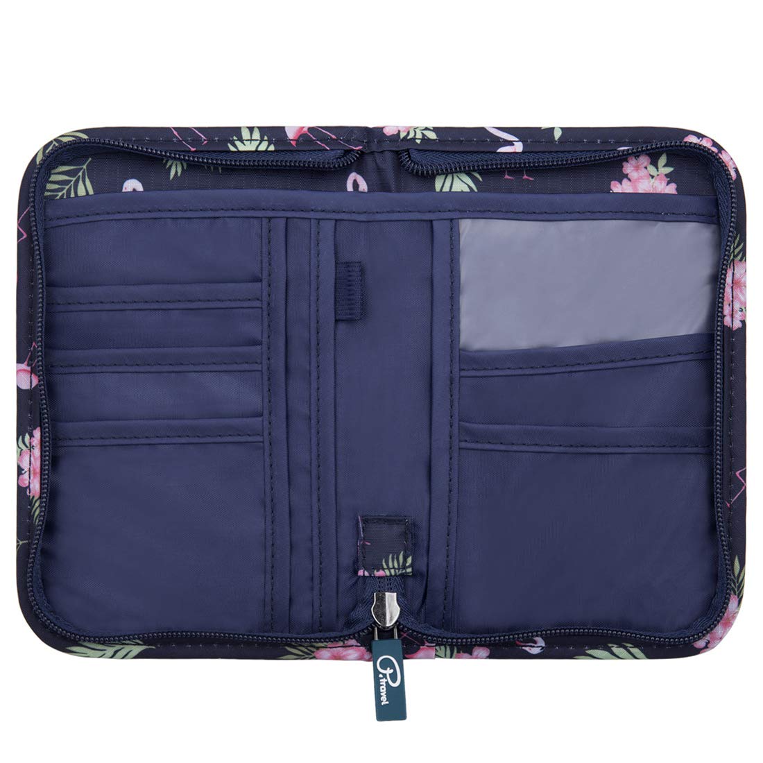 VanFn Travel Passport Wallet - RFID Blocking Family Passport Holder with Flamingo Design | Perfect for International Travel, Vacations & Airports | P.Travel Series