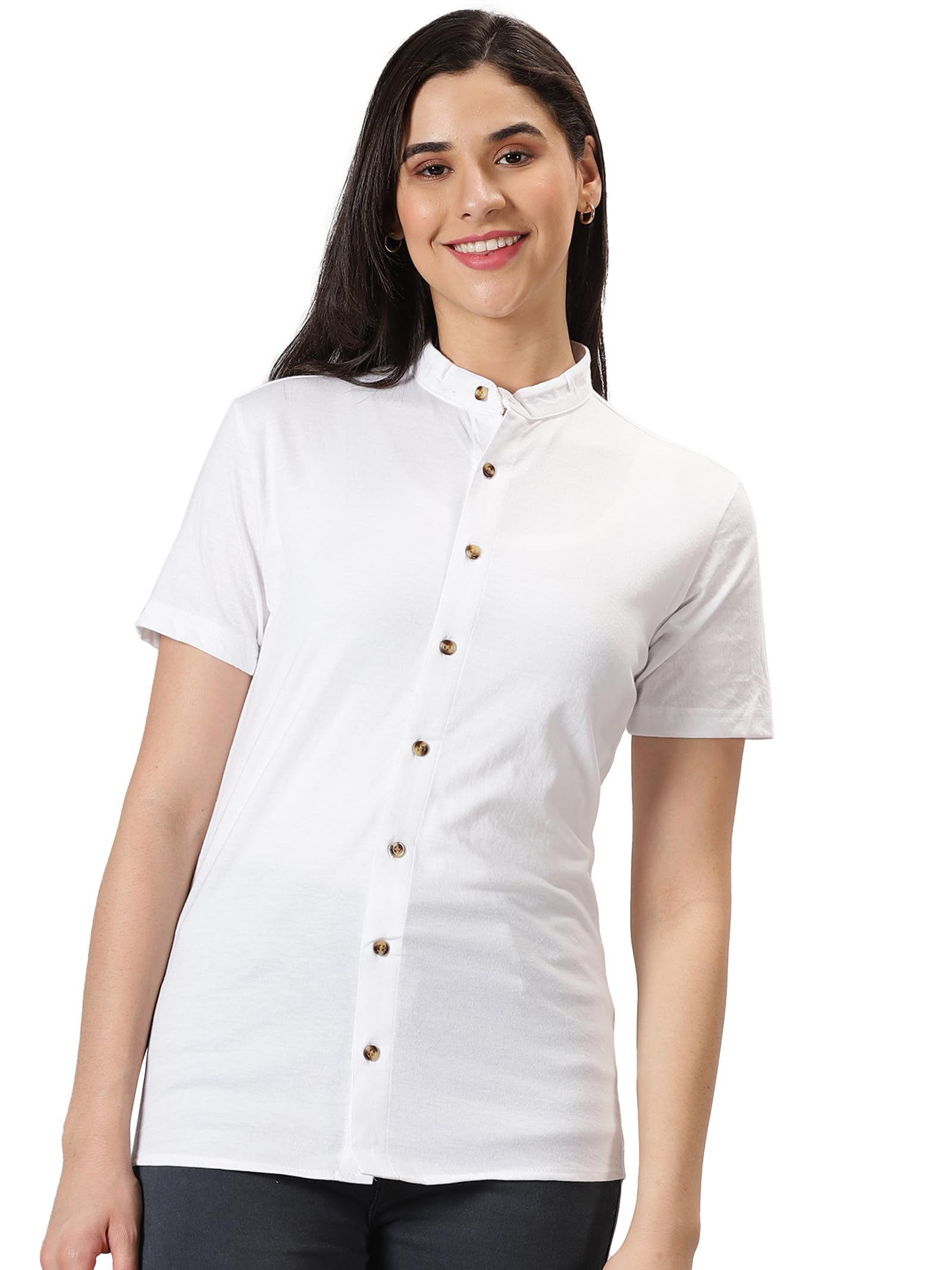 Women's Regular Fit Shirts - AUSK Half Sleeve Casual Tops for Everyday Wear | Comfortable & Stylish Blouses for Office, Dating & Weekend Outfits