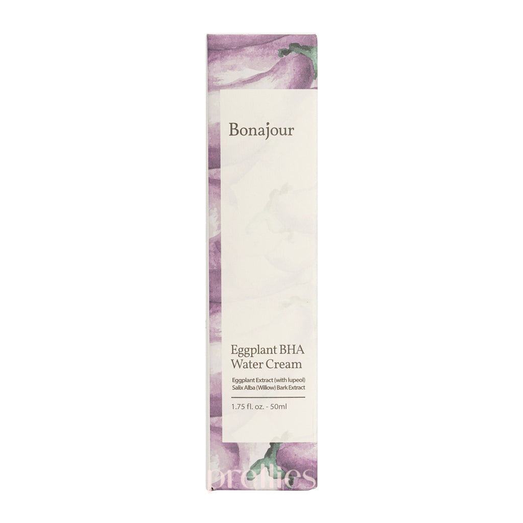 Bonajour Eggplant BHA Water Cream 50ml - Pore Minimizing & Oil Control Face Moisturizer for Acne-Prone Skin | Perfect for Daily Skincare Routine & Oily Skin Care Regimen