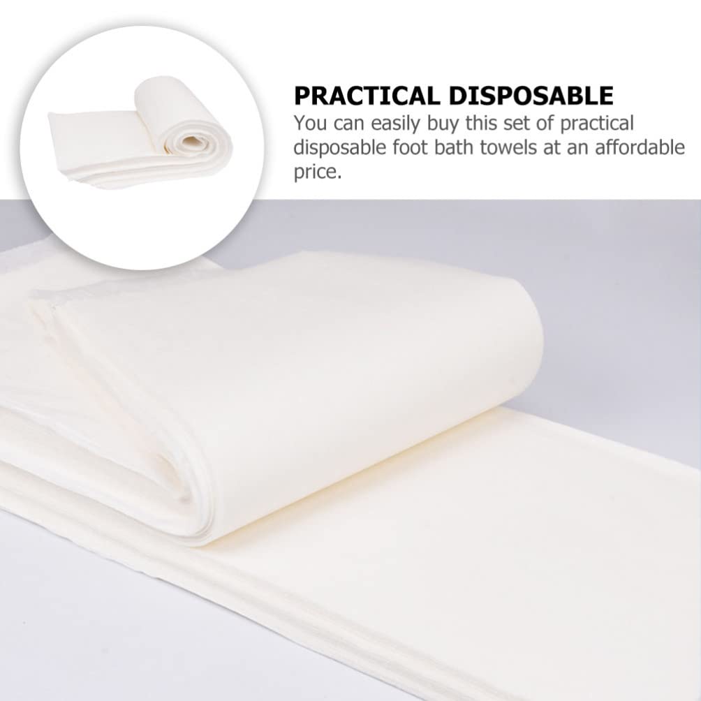 FOMIYES 100 Sheets Disposable Nail Pads - Absorbent Non-Woven Towels for Manicure, Pedicure, Foot Care & Travel - Waterproof Beauty Towels for Salon, Spa & Home Use