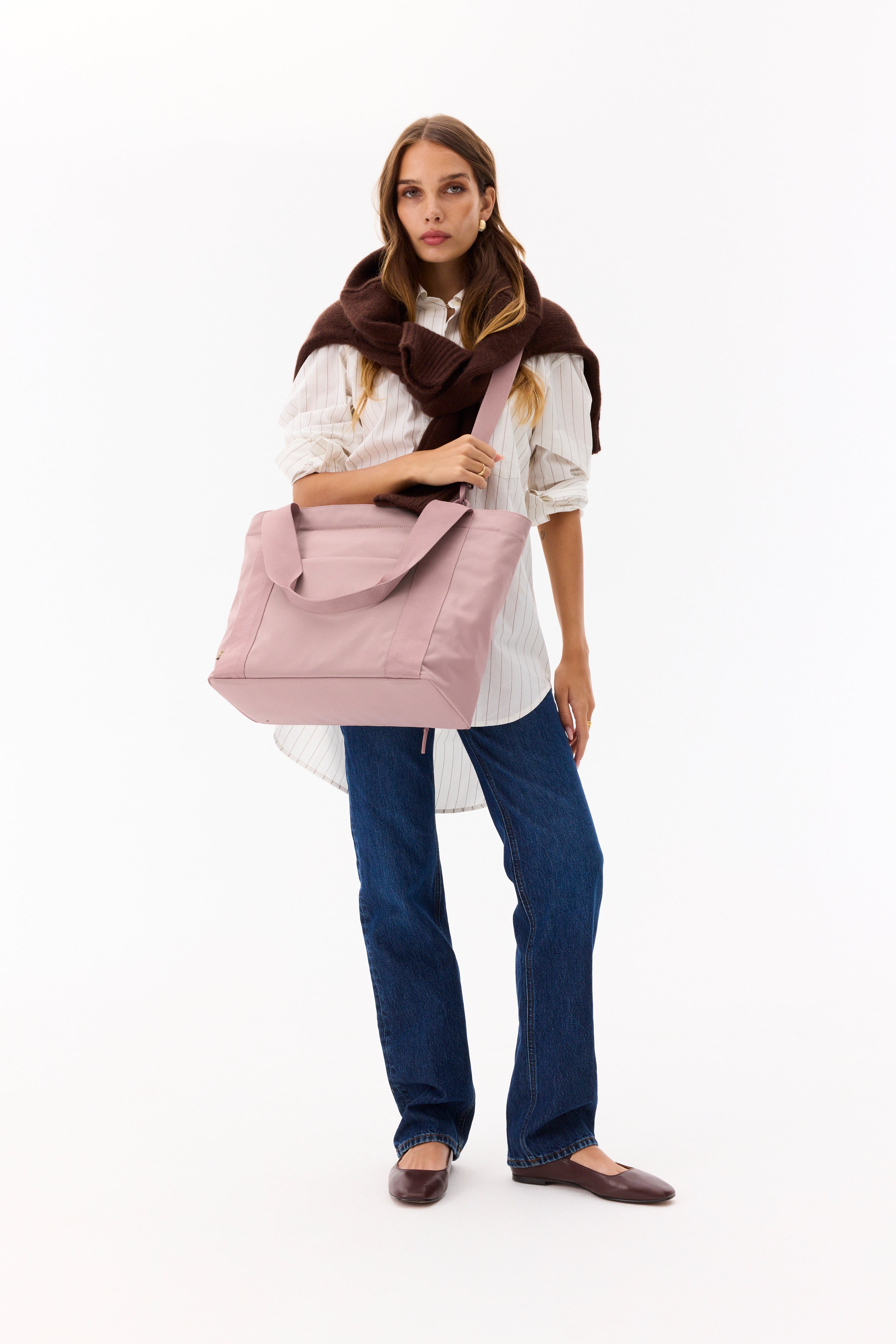 The BÉISics Tote Bag in Atlas Pink - Stylish & Spacious Women's Work Tote for Office, Travel & Everyday Use