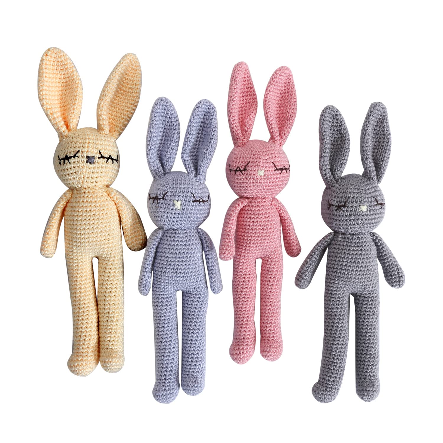 Handmade Knitted Bunny Plush Toy - Soft Stuffed Animal for Easter Gifts, Baby Sleep Companion & Newborn Nursery Decor (Cream) | Perfect for Easter Celebrations, Baby Showers & Nursery Room Decorations