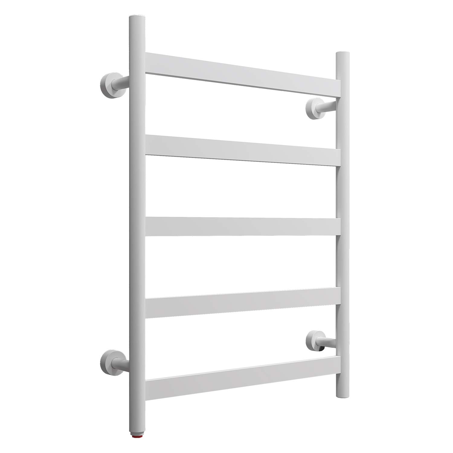 HEATGENE 5-Bar Wall-Mounted Electric Towel Warmer & Dryer - Plug-in Bathroom Heater for Warm Towels - Gloss White Finish | Perfect for Bathrooms, Spas & Luxury Home Use