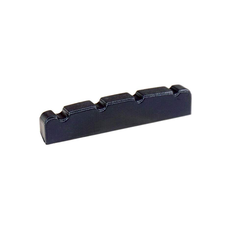 Premium 2-Piece Electric Bass Slotted Nut Set for Guitar & String Instrument Repair - Black | Perfect for DIY Guitar Maintenance & Professional Setup