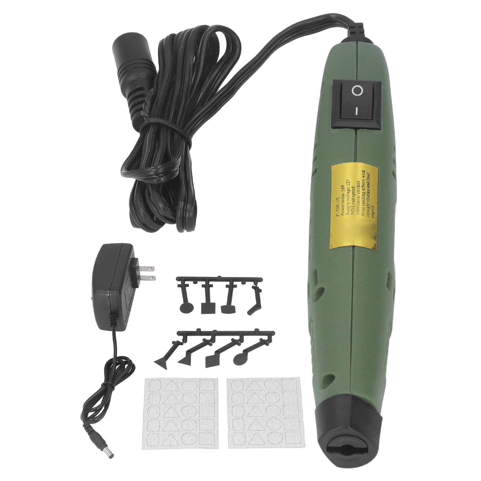 Mini Electric Pen Sander - 15W Rotary Tool for Woodworking, Metal Polishing & Engraving | DIY Craft, Jewelry Making & Small Project Sanding | Compact Power Sander with 500-15000 RPM Variable Speed
